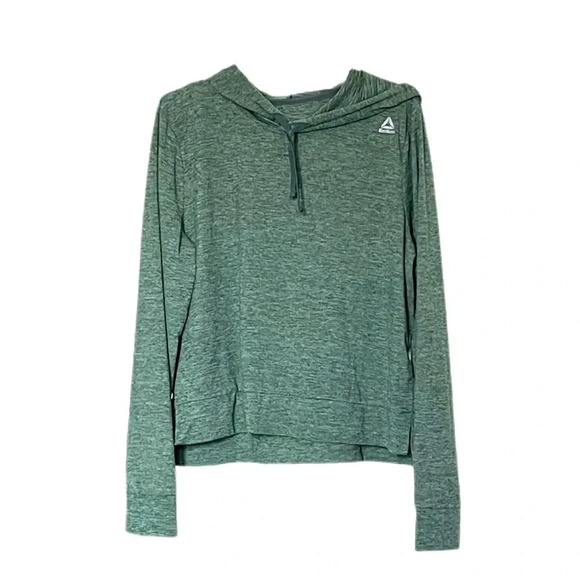 Reebok Pullover Lightweight Workout Hoodie Green Women’s Large - Picture 1 of 6